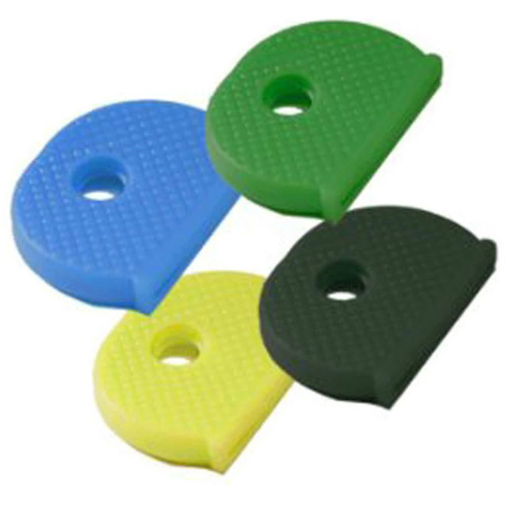 

24pcs Assorted Colors Soft PVC Key Top Head Cover Cap Case Holder Keyring Topper