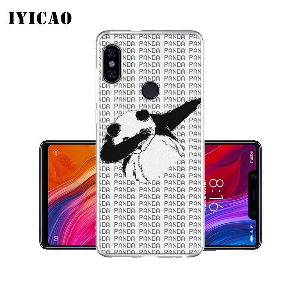 IYICAO Забавный мультяшный панда Мягкий силиконовый чехол для телефона Xiaomi Mi 9 8 SE 6 A1