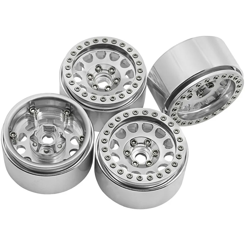 AXSPEED 1/2/4pcs 1.9 inch Metal Aluminum Alloy Beadlock Wheel Rims for Axial SCX10 90046 TRX-4 D90 RC4WD 1/10 RC Crawler Car | Игрушки и