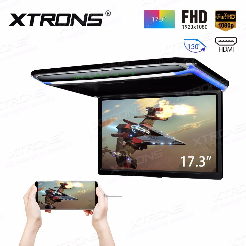 XTRONS 17 3 &quotмонитор 1080P видео HD цифровой TFT экран широкий ультратонкий монтируемый
