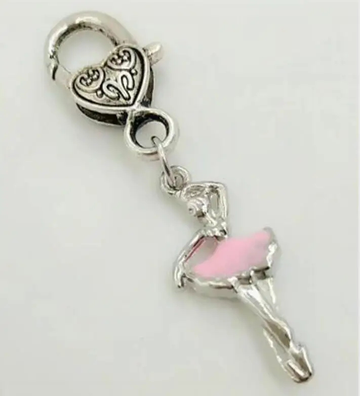 Брелок для ключей балерины из металлического сплава с эмалью брелок сувенирное