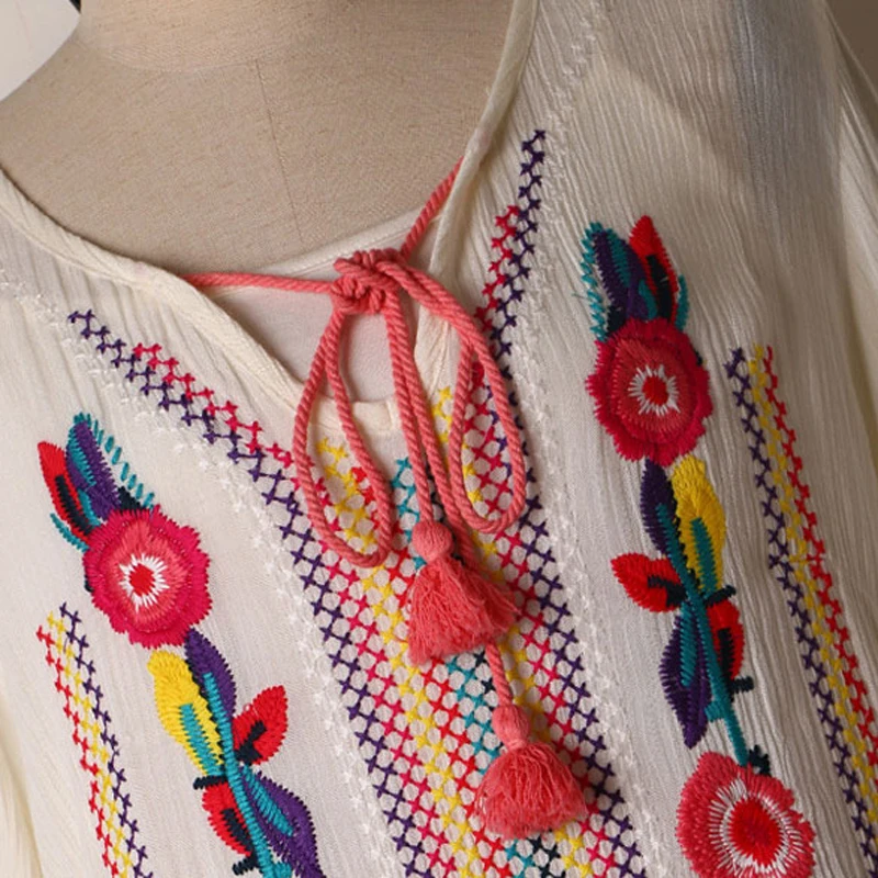Платье женское свободного кроя модное богемное длинное из искусственного шелка