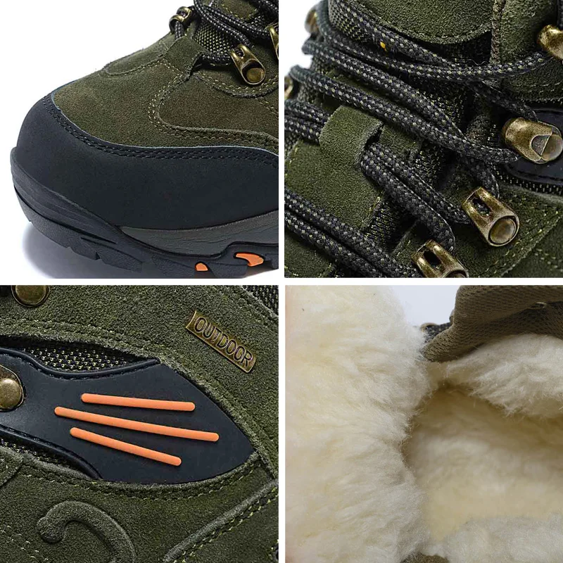 Мужская обувь для активного отдыха gomрядом зимняя кожаная охоты треккинга