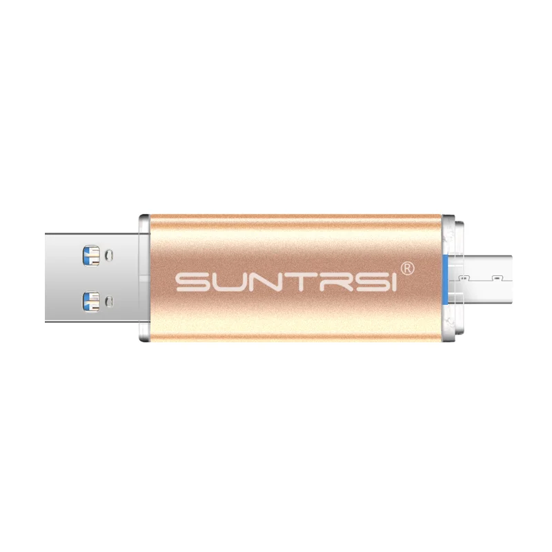 Suntrsi USB Flash Drive 64 ГБ OTG USB 3.0 Флешки Высокая Скорость металл USB ФЛЭШ-Накопитель Индивидуальный Логотип USB Флэш-Накопитель 64 ГБ