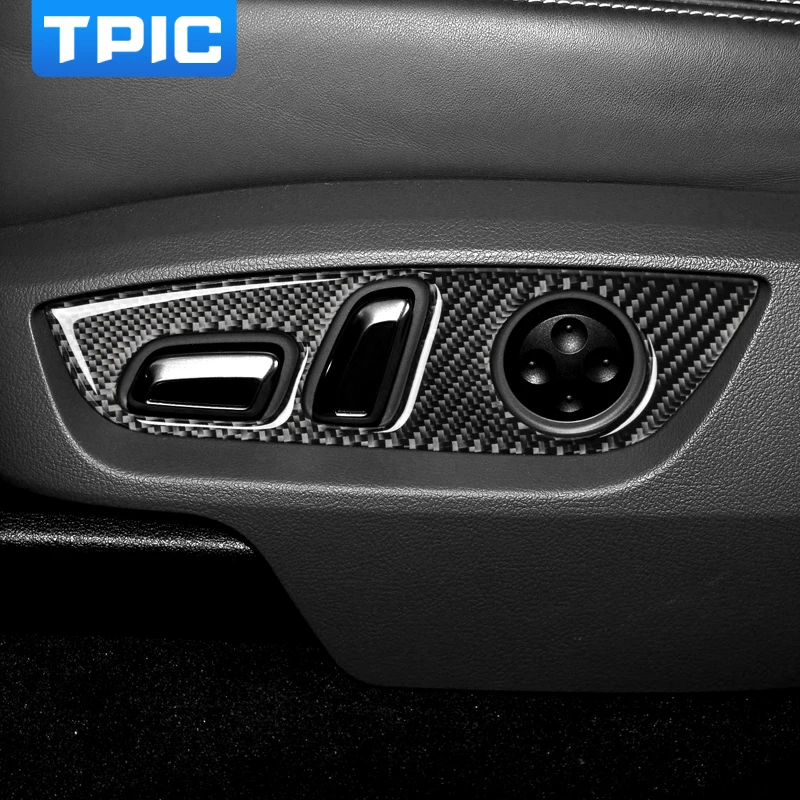 TPIC для Audi Q7 2008-, углеродное волокно, кнопка памяти, панель, накладка, автомобильные наклейки и наклейки, аксессуары для интерьера