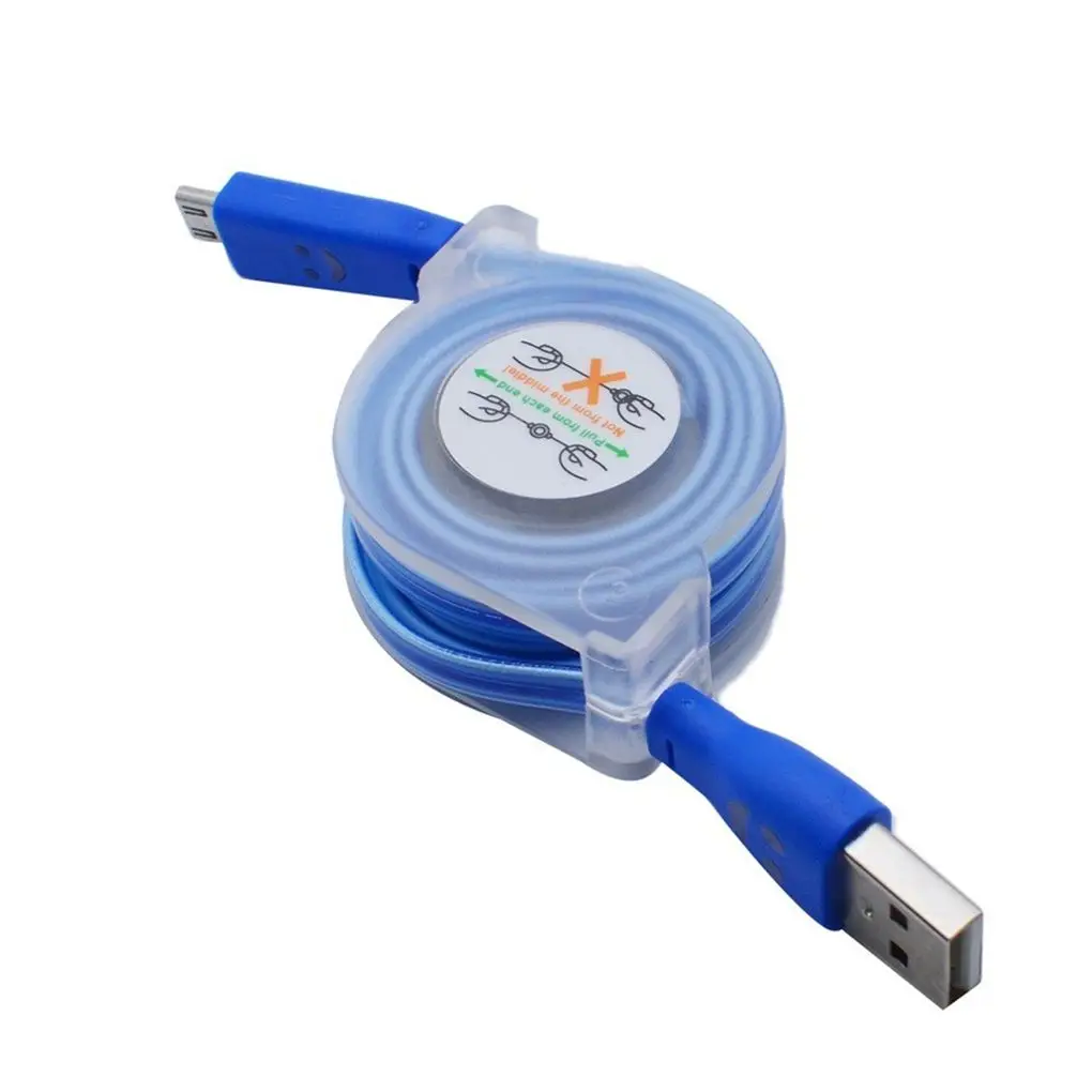 NO.2 Горячая Выдвижной светодиодный светильник Micro USB кабель светящаяся Замена для Android порт кабель для передачи данных зарядное устройство для телефона - Цвет: NO.2