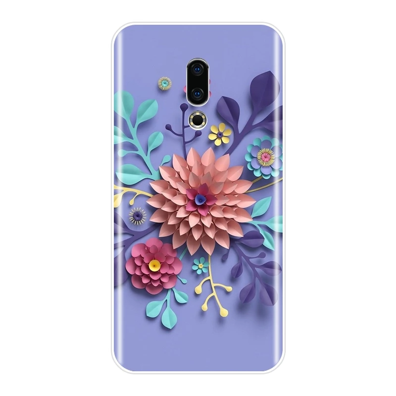 Задняя крышка для Meizu 15 Lite 16 Plus 16th 16x мягкий силиконовый фиолетовый чехол телефона