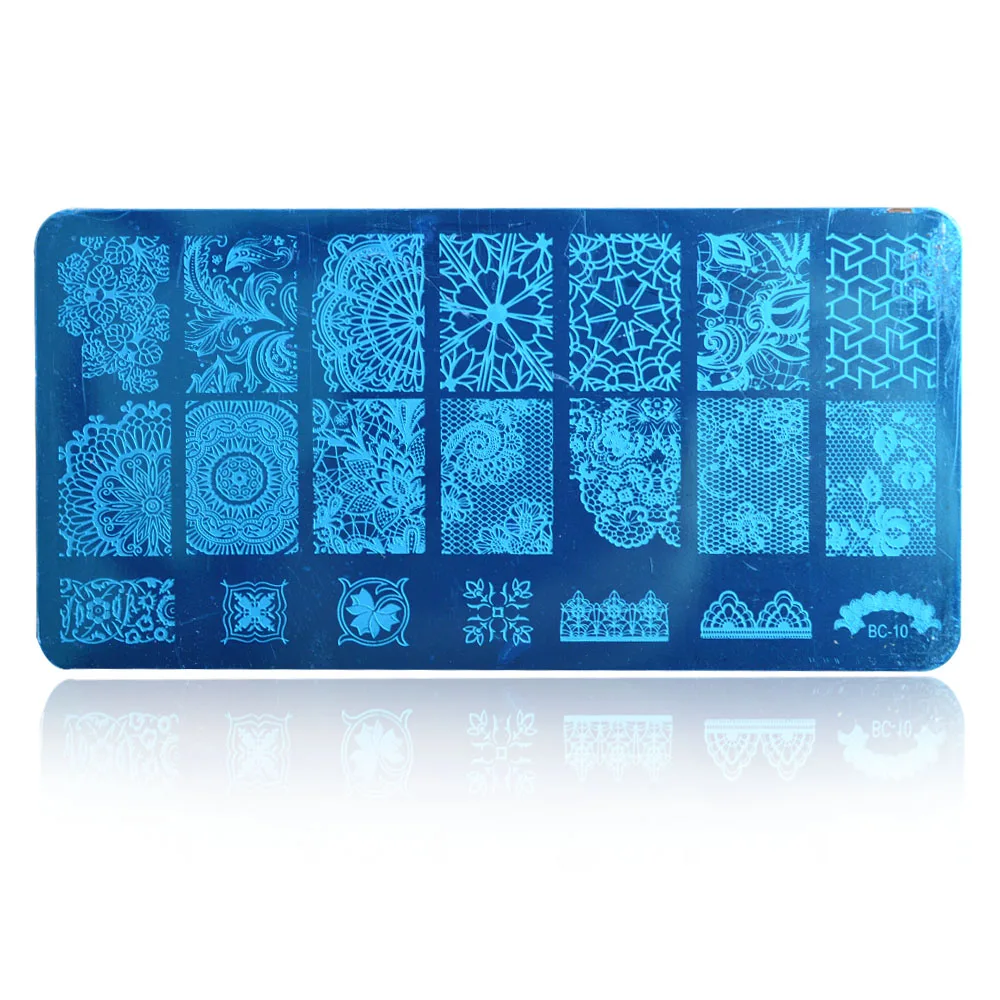1 шт. штамповочные пластины новые шаблоны для дизайна ногтей с кружевными цветами