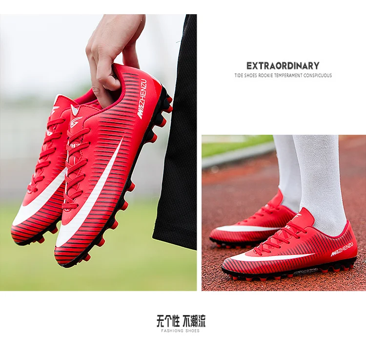 Zhenzu футбольные ботинки футболки мужские запонки бутсы Chuteiras Botas De Futbol voetbalschoenen для женщин и взрослых