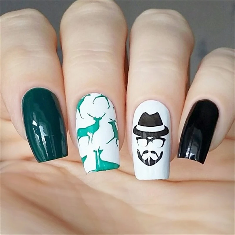 BORN PRETTY Rectangle Nail Art Stamping Plates Hipster Printer Polish Template Image Stencil | Красота и здоровье