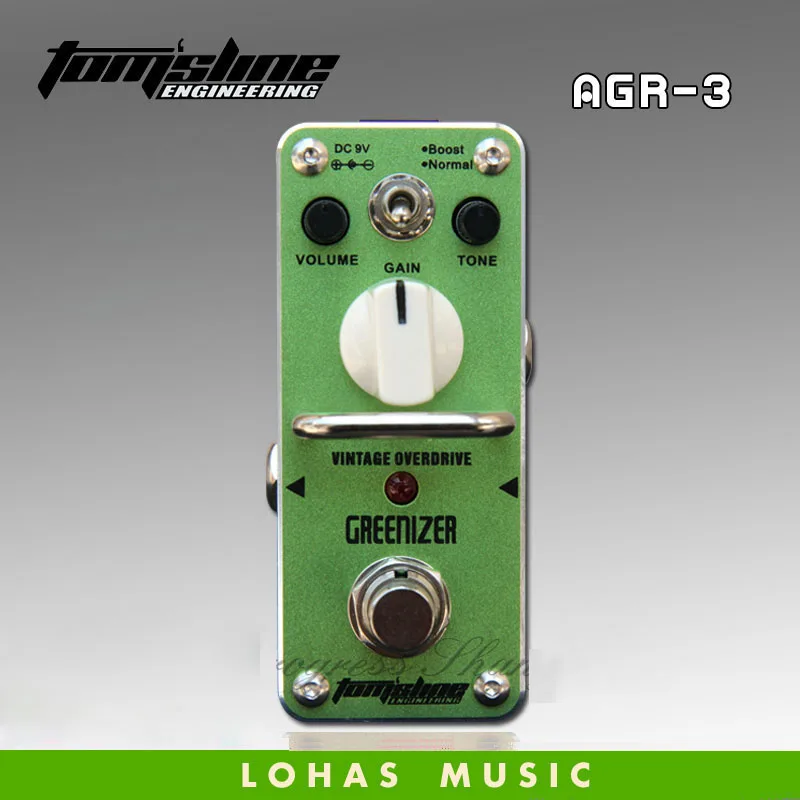 

TOM'SLINE AGR-3 зеленизатор Классическая перегрузка/гитарная педаль эффектов