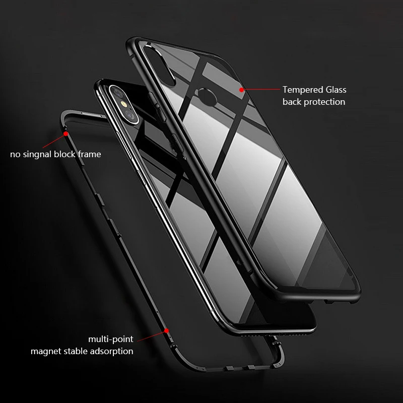 Чехол со встроенным металлическим магнитным стеклом для honor X27 Pro 20 Pro20i lite двойной
