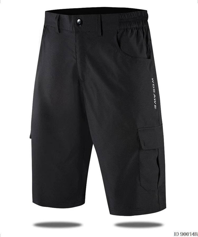 WOSAWE Baggy Cycling Shorts MTB Mountain Bike Loose-fit Padded Short Adjustable Waists Road Bike Short Trousers
