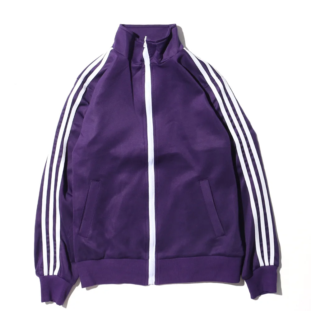 3 полосками толстовка с полноразмерной молнией Для мужчин спортивная куртка