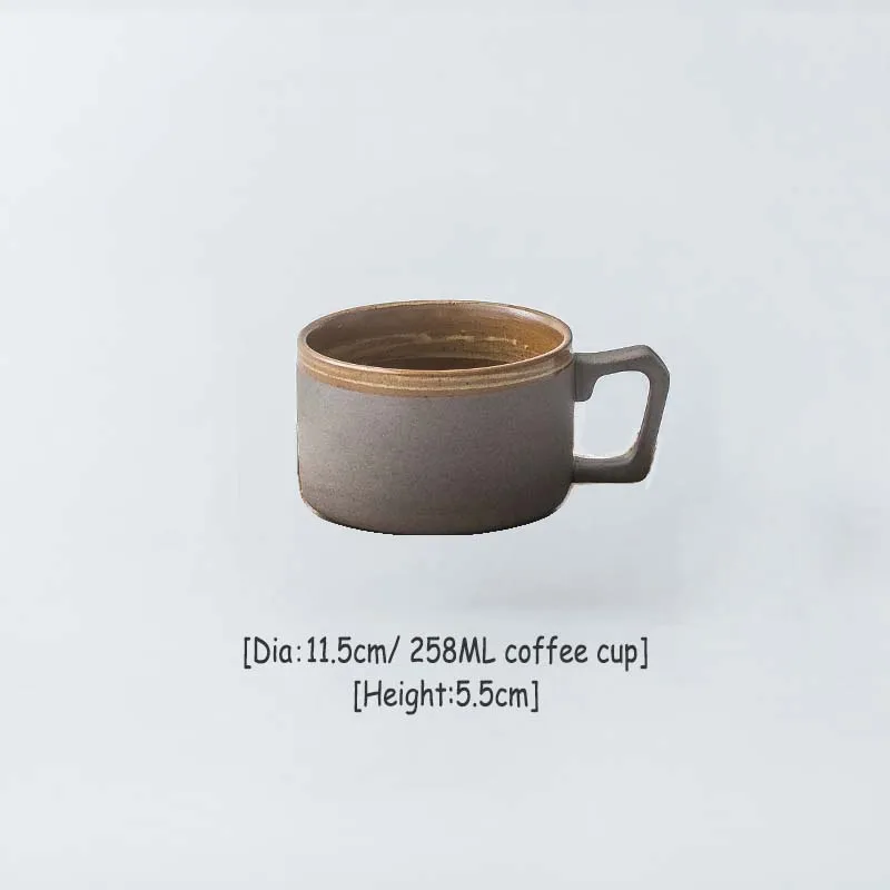 cup Грубая керамика, тарелка, круглый поднос для стейка, ретро набор посуды, миска для риса, плоская тарелка, японская посуда, поднос для суши, кофейная чашка, 1 шт - Цвет: cup