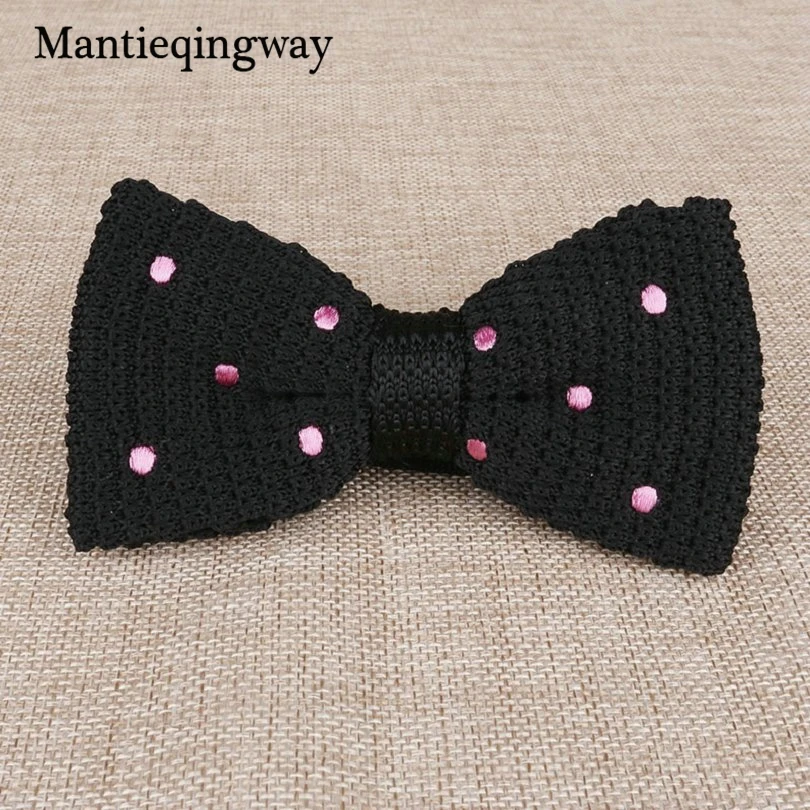 Mantieqingway для мужчин галстук-бабочка бренд вязаный галстук-бабочка для свадьбы Bridegrrom бант в Горошек Бабочки в горошек воротник Cravats рождественские подарки