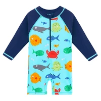 baohulu upf50 long sleeve cartoon boys swimwear one piece kids swimsuit baby swimwear toddler infant bathing suit for girls boy