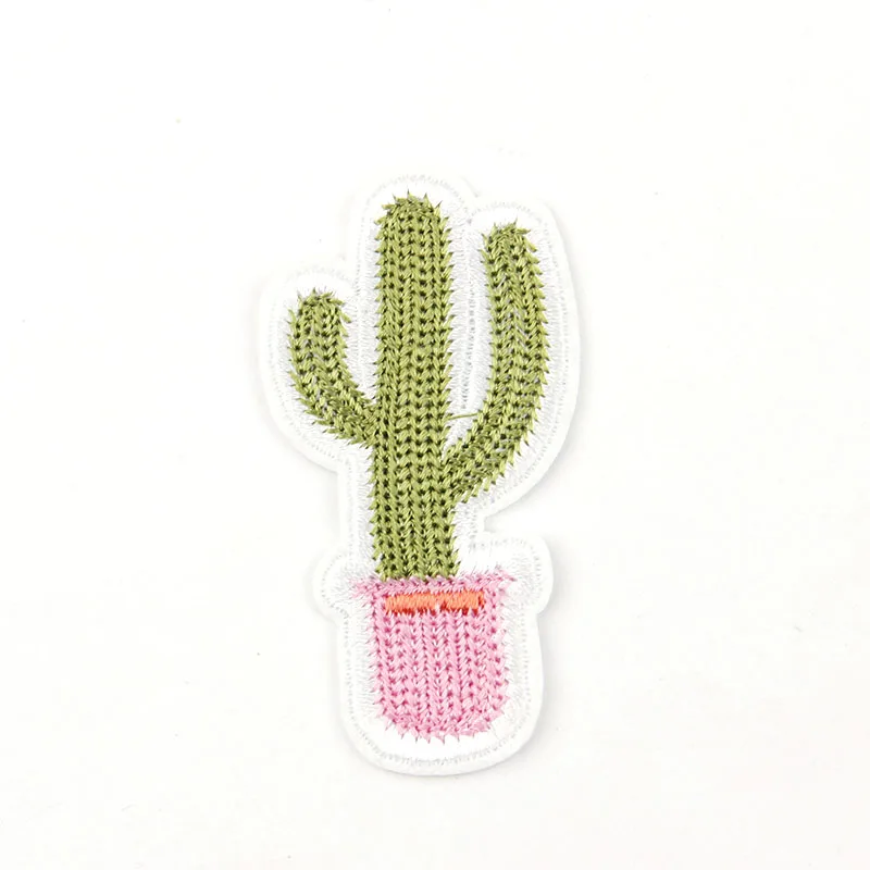 Горячая Распродажа 1 шт. нашивки с рисунком кактуса вышитый утюжок на нашивке для