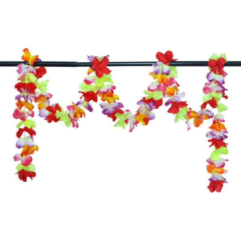 

Hawaii Flower Garland Hanging Banner Bunting Flags Banners Holiday Tropical Party Decoration