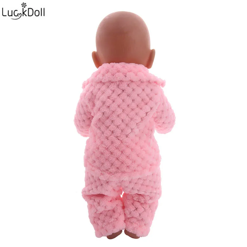 LUCKDOLL мягкие пижамы Ночная рубашка подходит 18 дюймов Американский 43 см Детские аксессуары для кукол, игрушки для девочек, поколение, подарок на день рождения