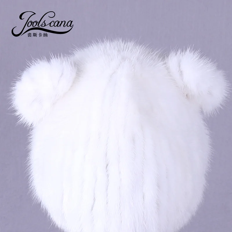 Кепка joolscana женская меховая шапка из натурального меха норки зимние шапки для