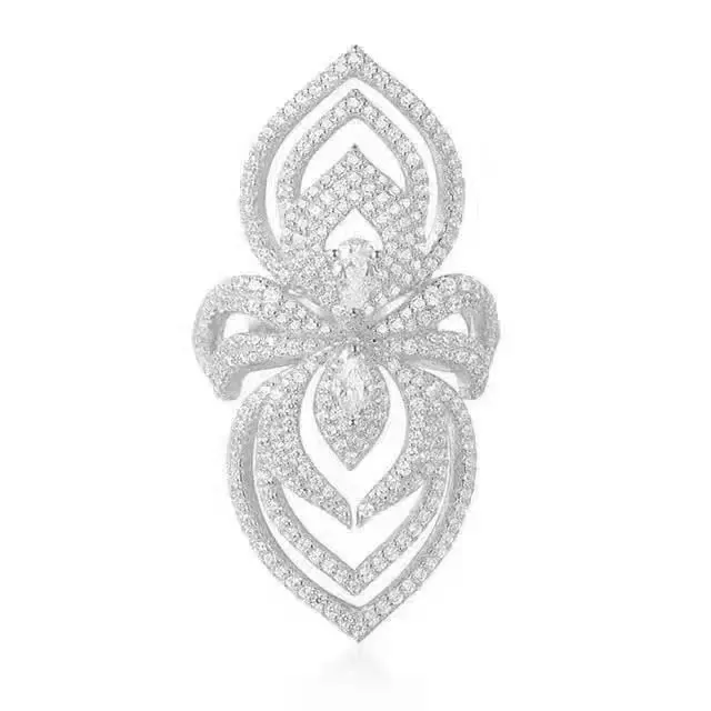 Роскошные свадебные кольца HIBRIDE в форме паука женские наборы регулируемый размер