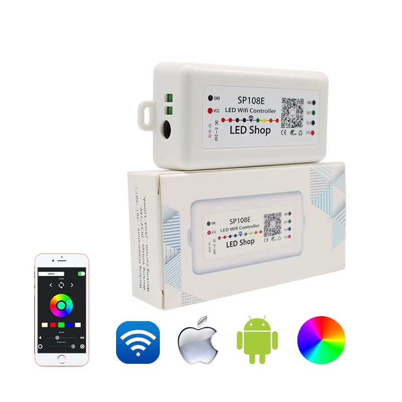 Светодиодный контроллер SP105E SP107E SP108E Magic Music Wi Fi Bluetooth SPI для пиксельных ламп IC WS2801