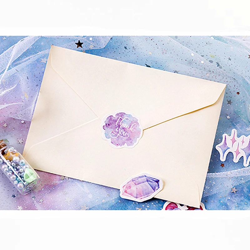 

46Pcs/pack Unicorn Paper Envelope European Style Message Card Letter Stationary Storage Paper Sticker Gift