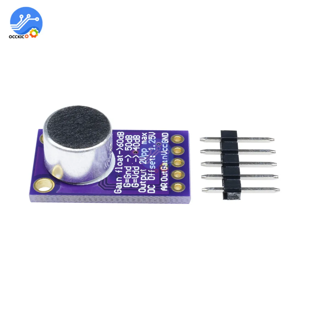 MAX9814 микрофон рабочая плата модуль автоматическое управление усилением для Arduino
