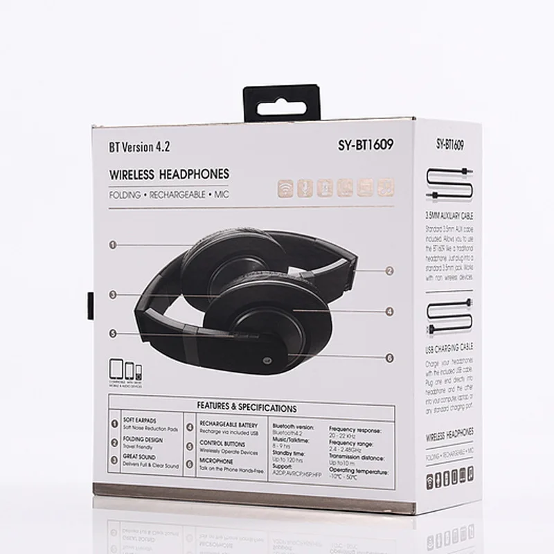 BT1609 модные Беспроводные наушники с басами Bluetooth стерео игровые музыкальные