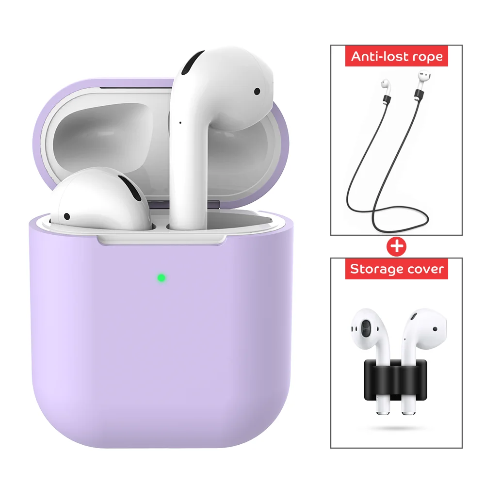 Премиум силиконовый чехол для Apple AirPods 2 Наушники зарядка мягкий чехол для Air Pods 2nd корпусы гарнитурные Наушники Аксессуары - Цвет: 08