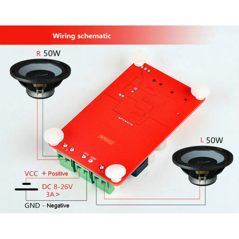 AIYIMA TPA3116 Bluetooth усилитель аудио Плата стерео цифровой Amplificador Поддержка U диск TF декодирование 2X50 Вт домашний кинотеатр