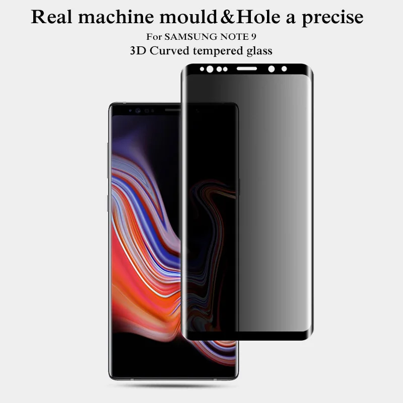 3D полное покрытие конфиденциальности антибликовое стекло для SAMSUNG Galaxy note8 note9 S8 S9 PLUS S8 PLUS анти подзорная труба протектор экрана