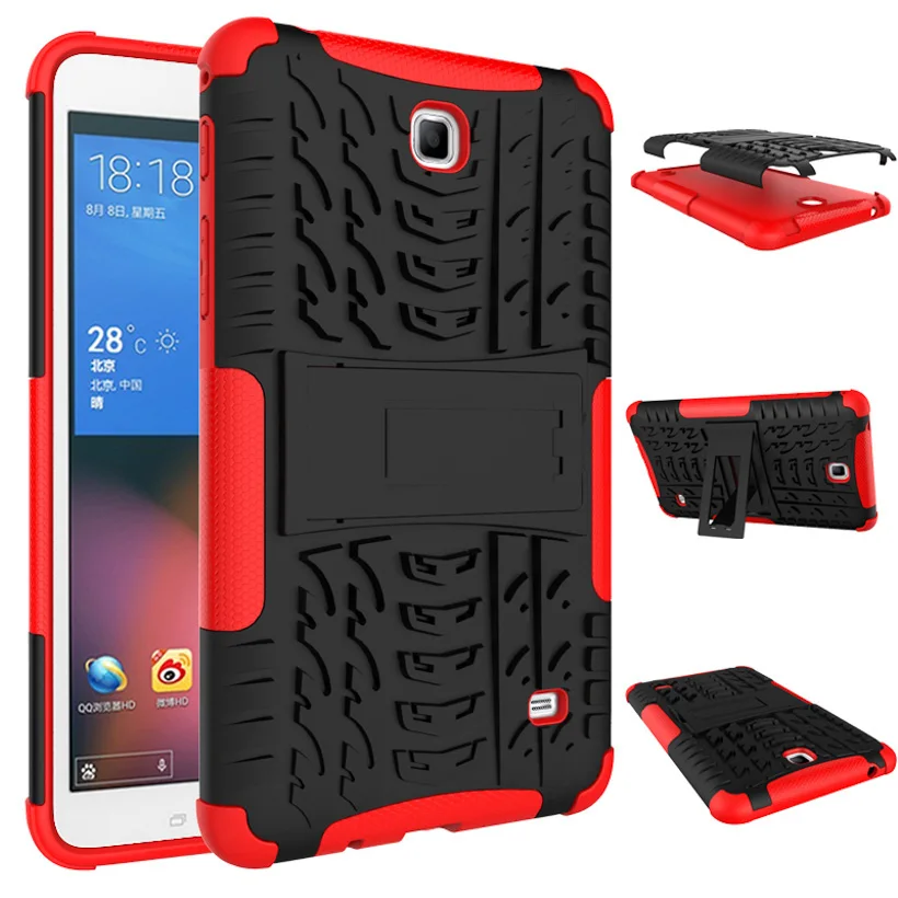 Red 004 Планшетный чехол для samsung Galaxy Tab 4 7,0 8,0 10,1 S2 9,7 3 Lite E 9,6 T385 P580 T110 T230 T280 T350 T550 T560 T580 T715 T815 - Цвет: Red 004