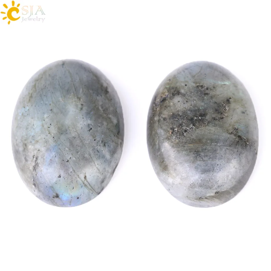 Натуральный Лабрадорит CSJA кабошон из бисера серого спектролита защитные камни в