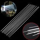 10 шт. низкотемпературный сварочный стержень серебристый металл алюминий-магниевый паяльный стержень 2,4 мм x 450 мм