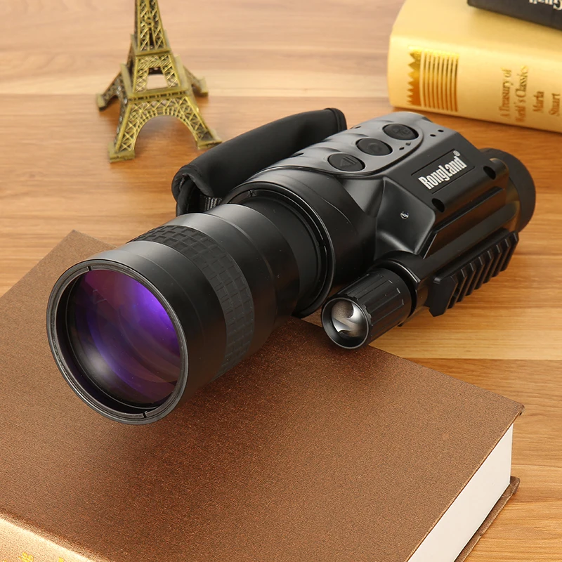 Rongland NV-760D+ инфракрасные охотничьи ночного видения ИК Монокулярные телескопы 7x60+ 3 батареи+ зарядное устройство записывающее Видео устройство