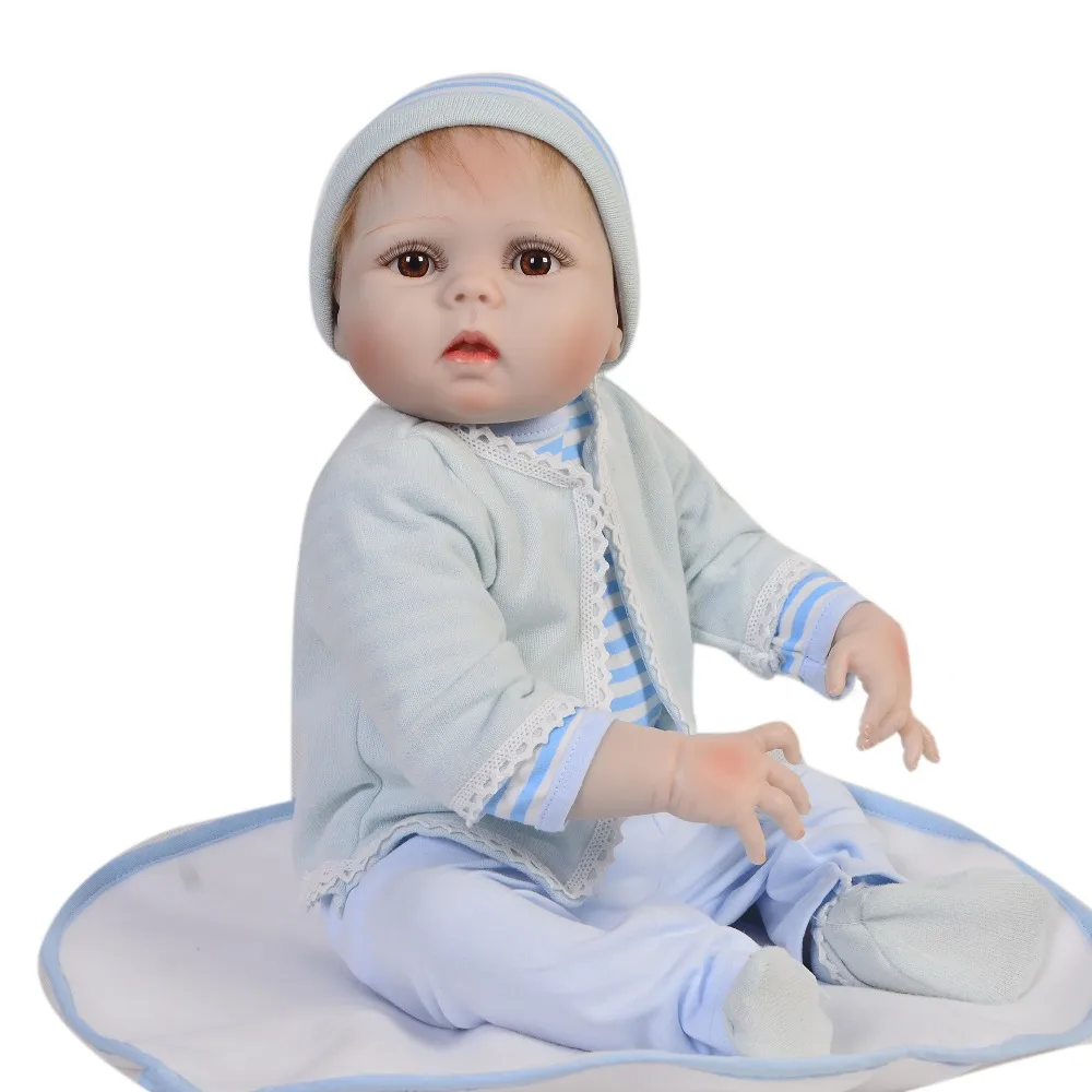 

55cm full silicone reborn babies dolls bebe lol handmade bonecas lifelike bathe toddler adorable boy reborn Children Best Gifts