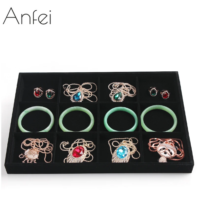 Шкатулка для ювелирных изделий держатель сережек органайзер из бархата мягкая