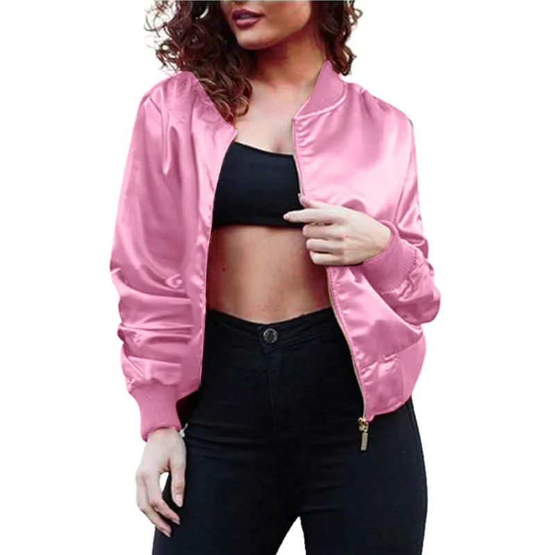 Женское пальто на молнии однотонная офисная куртка с длинным рукавом осень