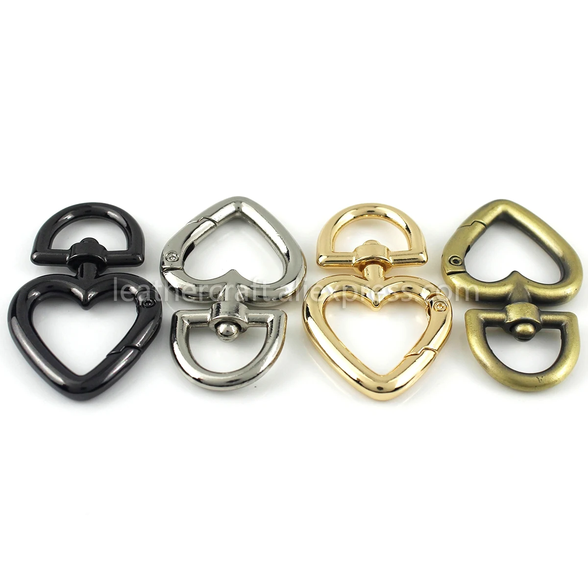 1 шт. металлическая сумка в форме сердца вертлюжная с крюком очаровательные