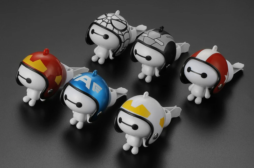 2 шт./лот, автомобильный стиль, милый шлем Baymax, духи, зажим, автомобильный освежитель воздуха, авто украшение, аромат, украшения, подарки