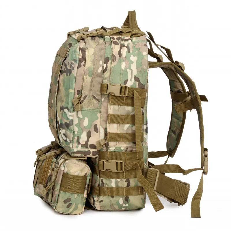 Военный тактический рюкзак CQC 55L 1000D с системой Молле камуфляжные сумки для спорта