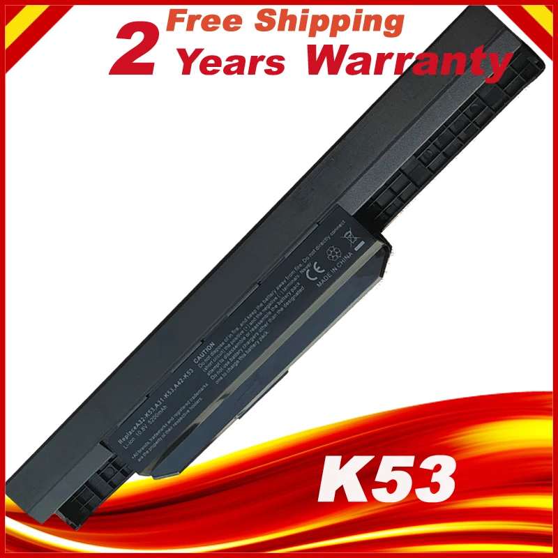 

Laptop Battery For Asus K53S K53 K53E K43E K53 K53T K43S X43E X43S X43E K43T K43U A53E A53S K53S Battery