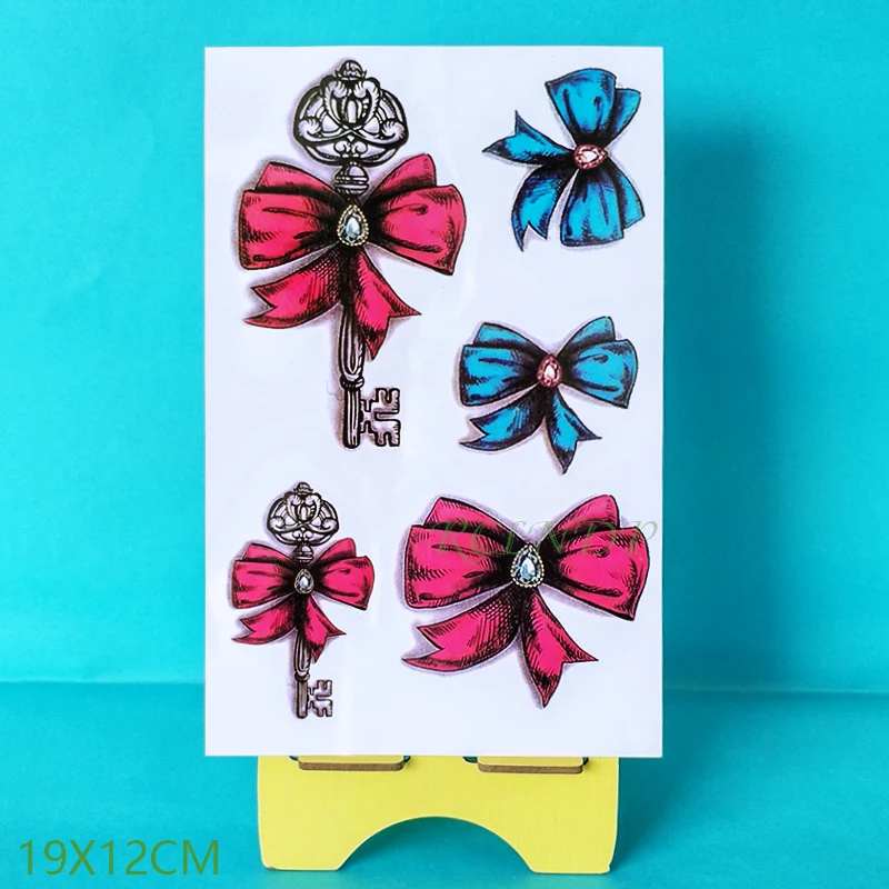 Водонепроницаемая Временная тату-наклейка с бантом поддельные тату флэш-тату