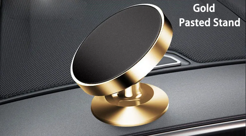 Gold-Paste Uftemr магнитный держатель для телефона, автомобильный 360 градусов, gps, универсальный магнитный держатель для мобильного телефона, автомобильный держатель для iPhone X 7 8 samsung - Цвет: Gold-Paste
