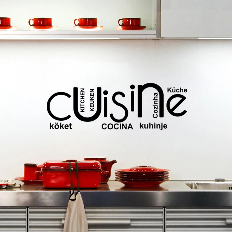 Французский пословица ресторан кухня настенные наклейки домашний Декор ПВХ