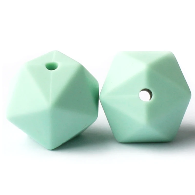 Keep& Grow 10 шт Силиконовые Бусины Icosahedron, Детские Прорезыватели для зубов, Бисероплетение для зубов, ожерелье или браслет - Цвет: 38
