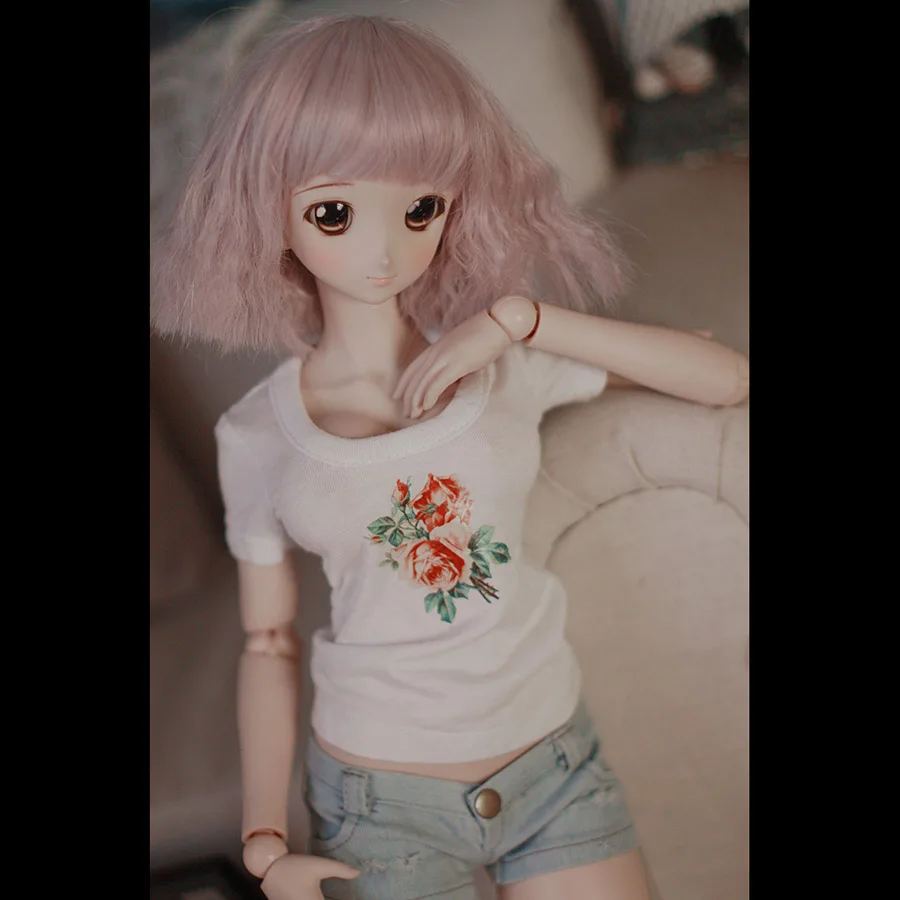 Cataleya новая BJD SD кукольная одежда белая футболка+ короткие джинсы