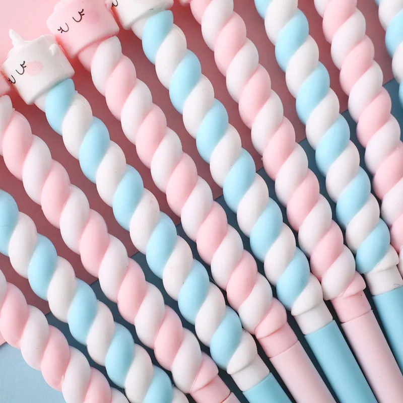 1 шт. милый торт флеш-накопитель в виде единорога Kawaii нейтральные ручки 0,5 мм креативные твист гелевые ручки для детей девочка подарок школьные офисные принадлежности канцелярские принадлежности